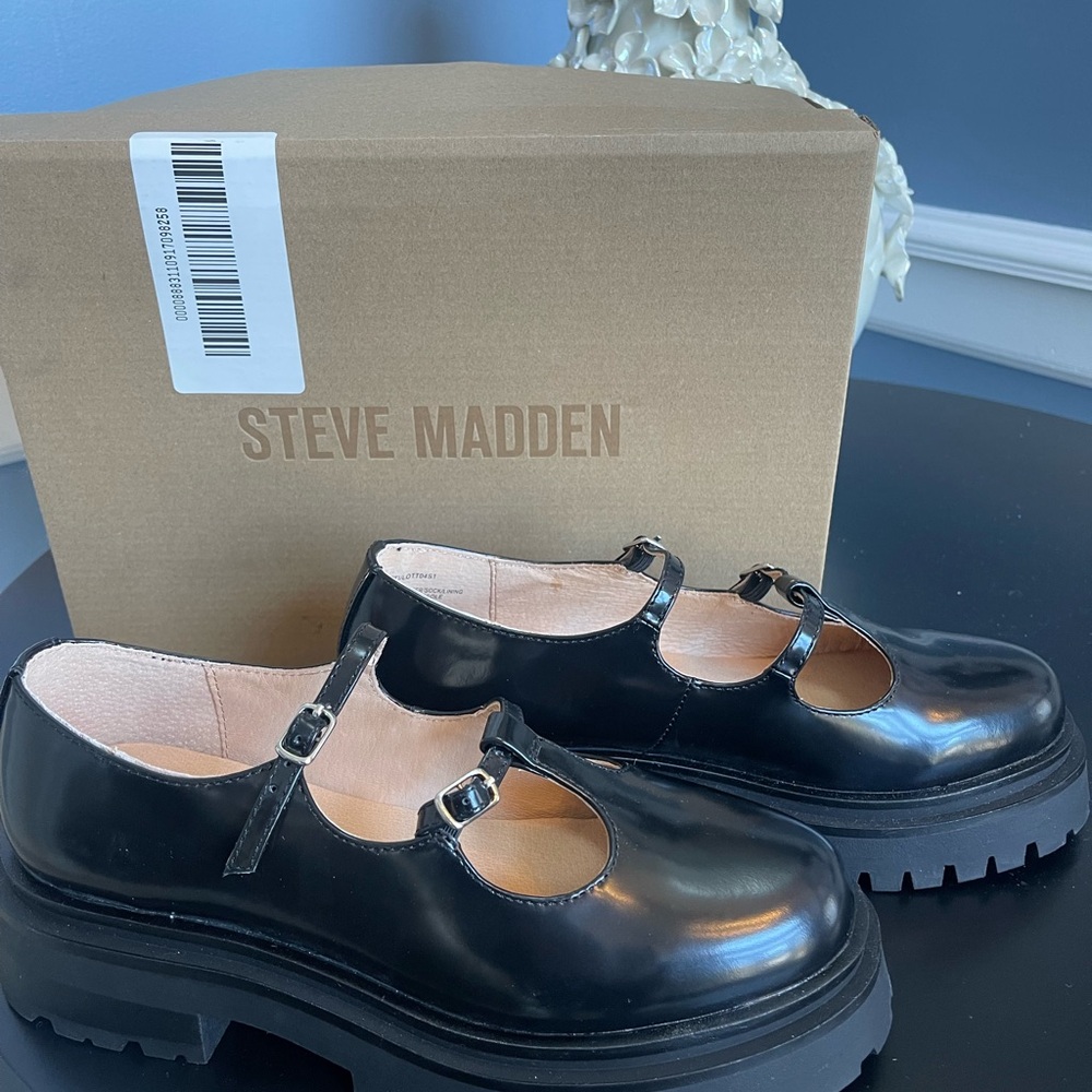 Steve Madden Women Black Mary Jane Shoes